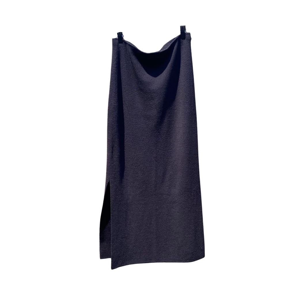 Vintage Wool | Classique Collections 90s Y2K Black Column Skirt With Side Slit